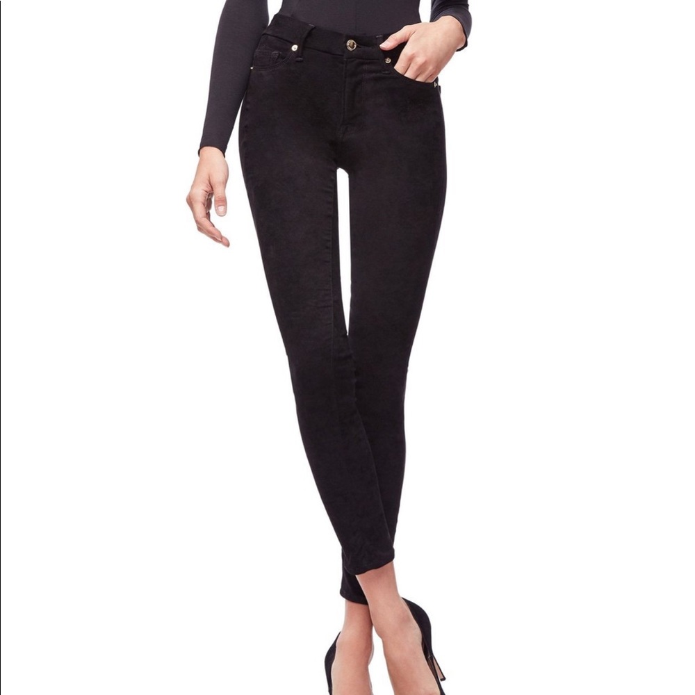 Good American Good Legs Suede-Like Jeans - Picture 2 of 14